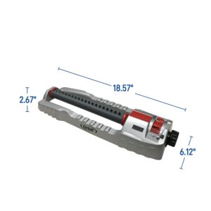 Orbit 56281 Oscillating Water Sprinkler for Lawn and Garden with Metal Base and Custom Pattern Dial (Waters up to 4,000 Square Feet)