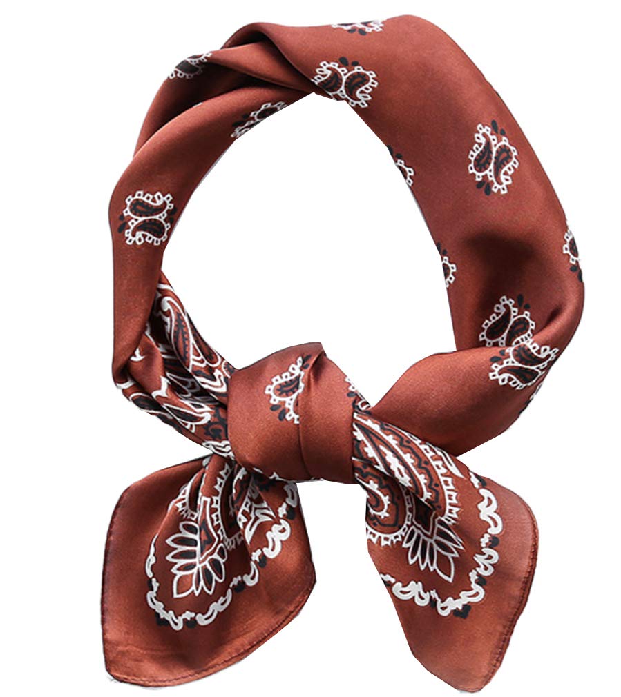 GUZOSJO Square Silk Feeling Scarf Medium Satin Hair Scarf Bracelet Gift For Women 27.5 × 27.5 inches