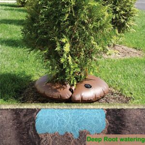 All New Extra Large 20 Gallon Tree Watering Ring/Bag(2 Pack),Deep Root&Slow Release&Automatic Drip Irrigation Watering System, Low-Profile Great for Multi-Trunk Newly Planted Small Trees and Shrubs