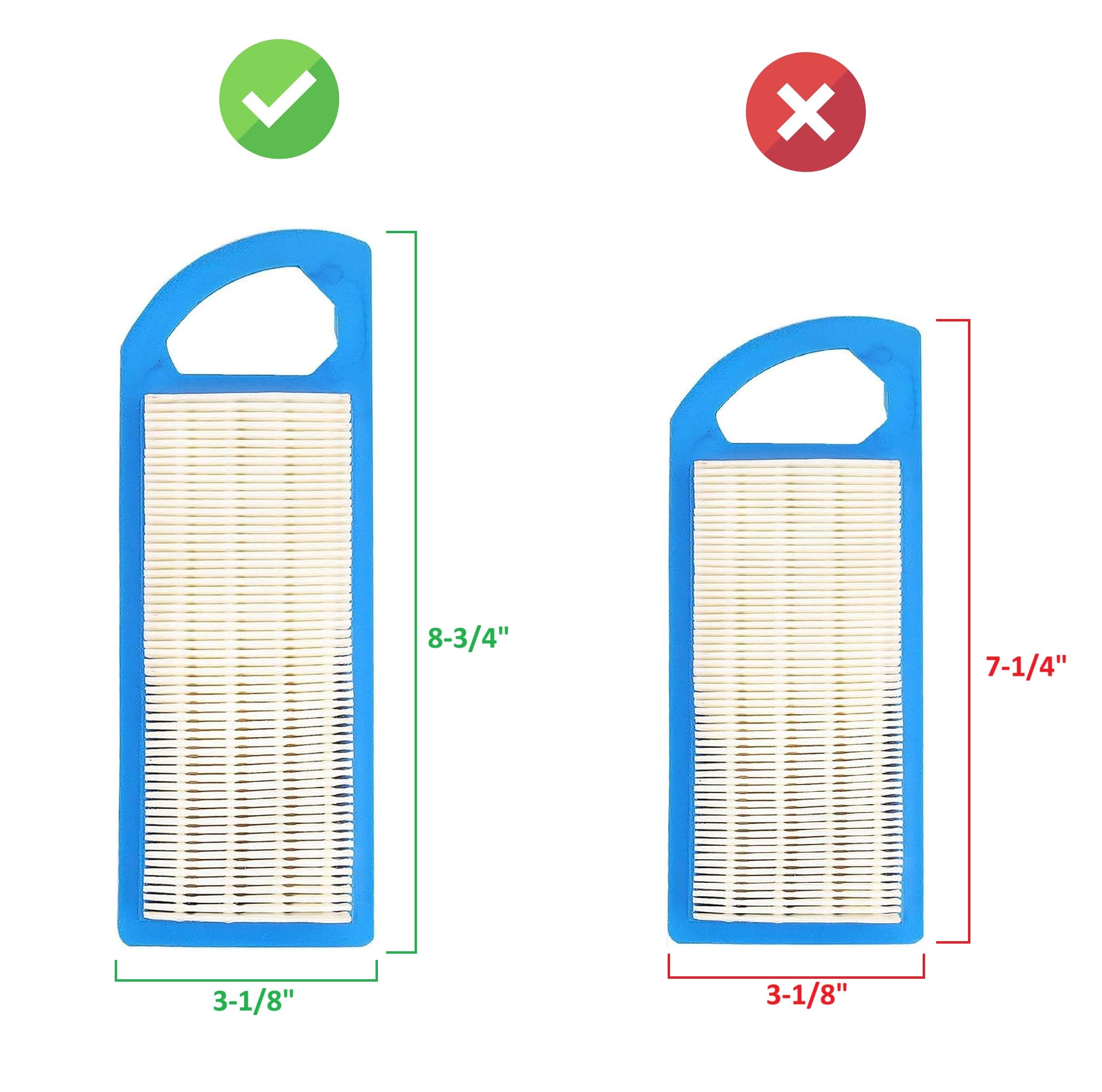 Air Filter + Pre Filter Compatible with John Deere Models 102 105 108 115 X110 L100 L105 L107 L108 LA100 LA105 LA110 LA115 Z225 LG253 and More