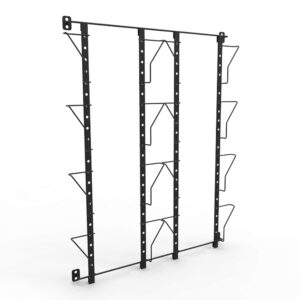 FixtureDisplays® Up to 9.5" Wide 8-Pocket Adjustable Display Rack, Wall Mounted Greeting Post Card Christmas Holiday Card Holders 11608-BLACK-DOUBLE-NF