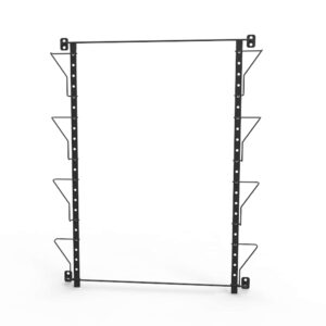 FixtureDisplays® Up to 19.75" Wide 4-Pocket Adjustable Display Rack, Wall Mounted Greeting Post Card Christmas Holiday Card Holders 11608-BLACK-SINGLE-NPF