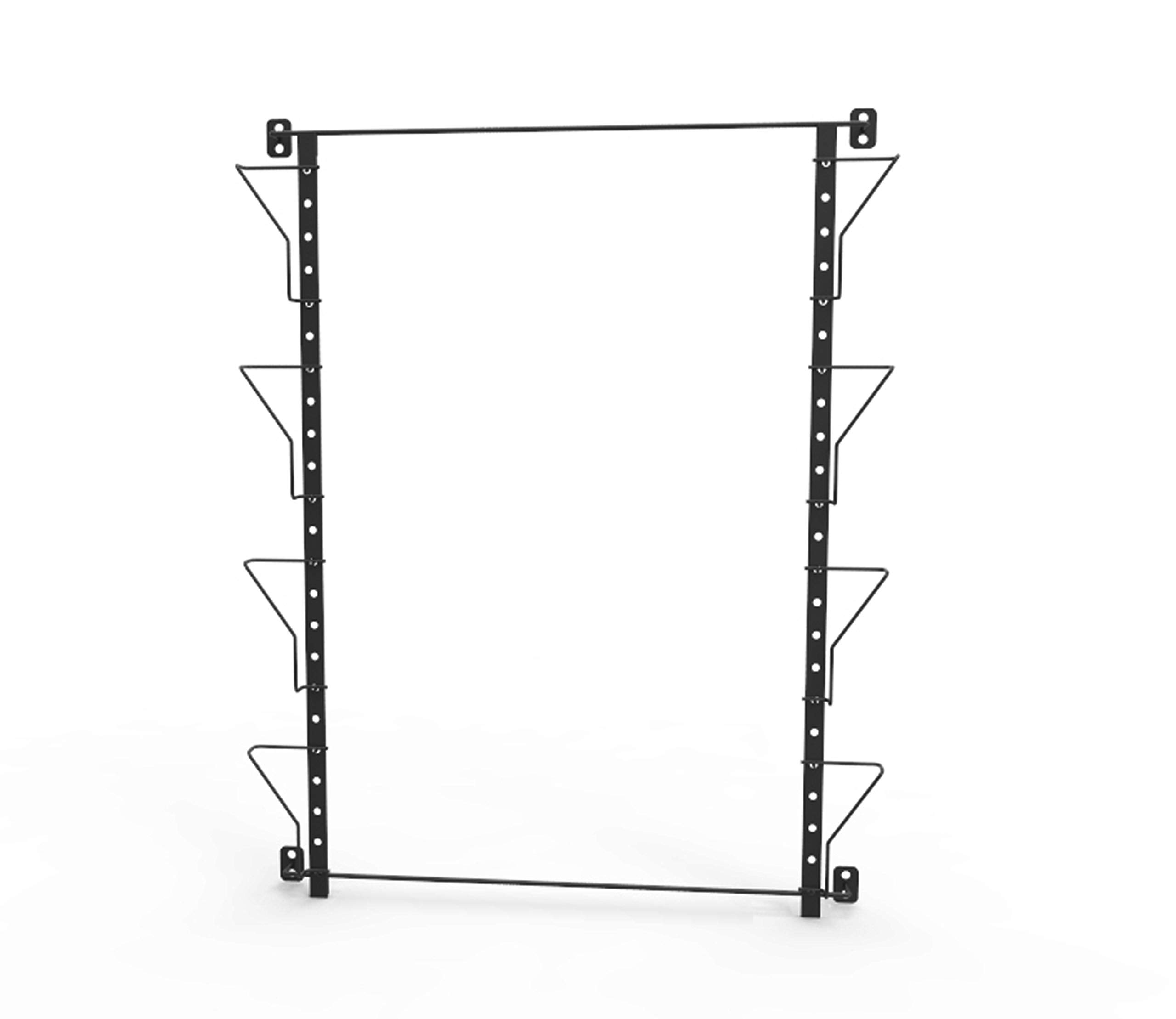 FixtureDisplays® Up to 19.75" Wide 4-Pocket Adjustable Display Rack, Wall Mounted Greeting Post Card Christmas Holiday Card Holders 11608-BLACK-SINGLE-NPF