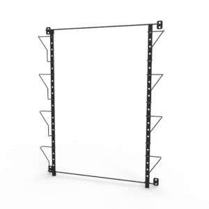 FixtureDisplays® Up to 19.75" Wide 4-Pocket Adjustable Display Rack, Wall Mounted Greeting Post Card Christmas Holiday Card Holders 11608-BLACK-SINGLE-NPF