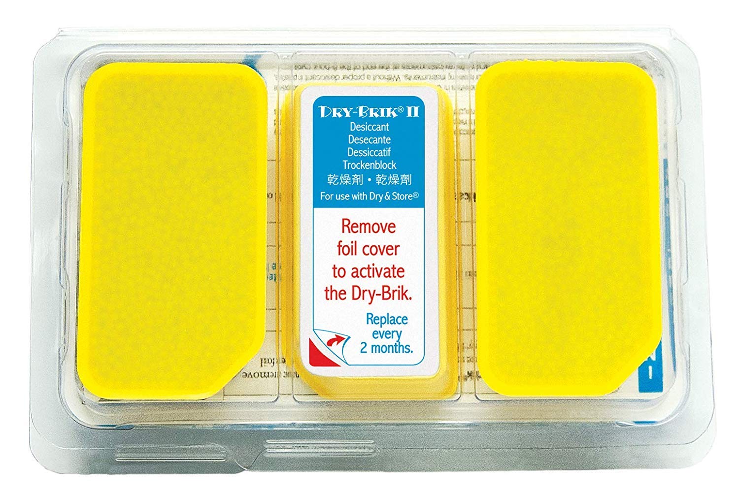 Dry-Brik II Desiccant Blocks - 6 Blocks (2 Packs of 3 Blocks)| Replacement Moisture Absorbing Block for the Global II and Zephyr by Dry & Store | Hearing Device Dehumidifiers (Limited Edition)