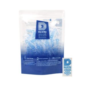 dry & dry 0.5(half) gram [100 packets] silica gel packets desiccants silica gel packs - food safe silica packets silica gel desiccant packs for storage