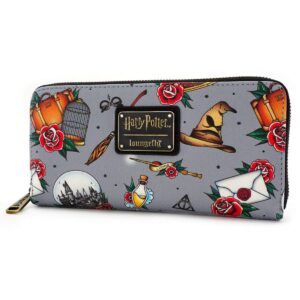 Loungefly Harry Potter Relics All Over Tattoo Print Wallet