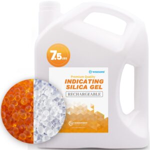 wisesorb 7.5 lbs indicating silica gel (orange to white), reusable dehumidifiers desiccant moisture absorbers