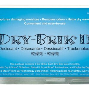 Dry-Brik II Desiccant Blocks - 6 Blocks (2 Packs of 3 Blocks)| Replacement Moisture Absorbing Block for the Global II and Zephyr by Dry & Store | Hearing Device Dehumidifiers (Limited Edition)