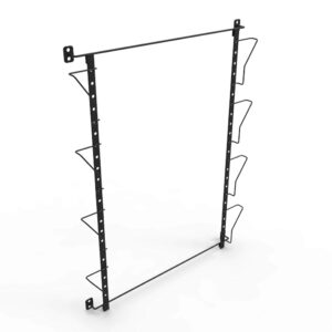 FixtureDisplays® Up to 19.75" Wide 4-Pocket Adjustable Display Rack, Wall Mounted Greeting Post Card Christmas Holiday Card Holders 11608-BLACK-SINGLE-NPF