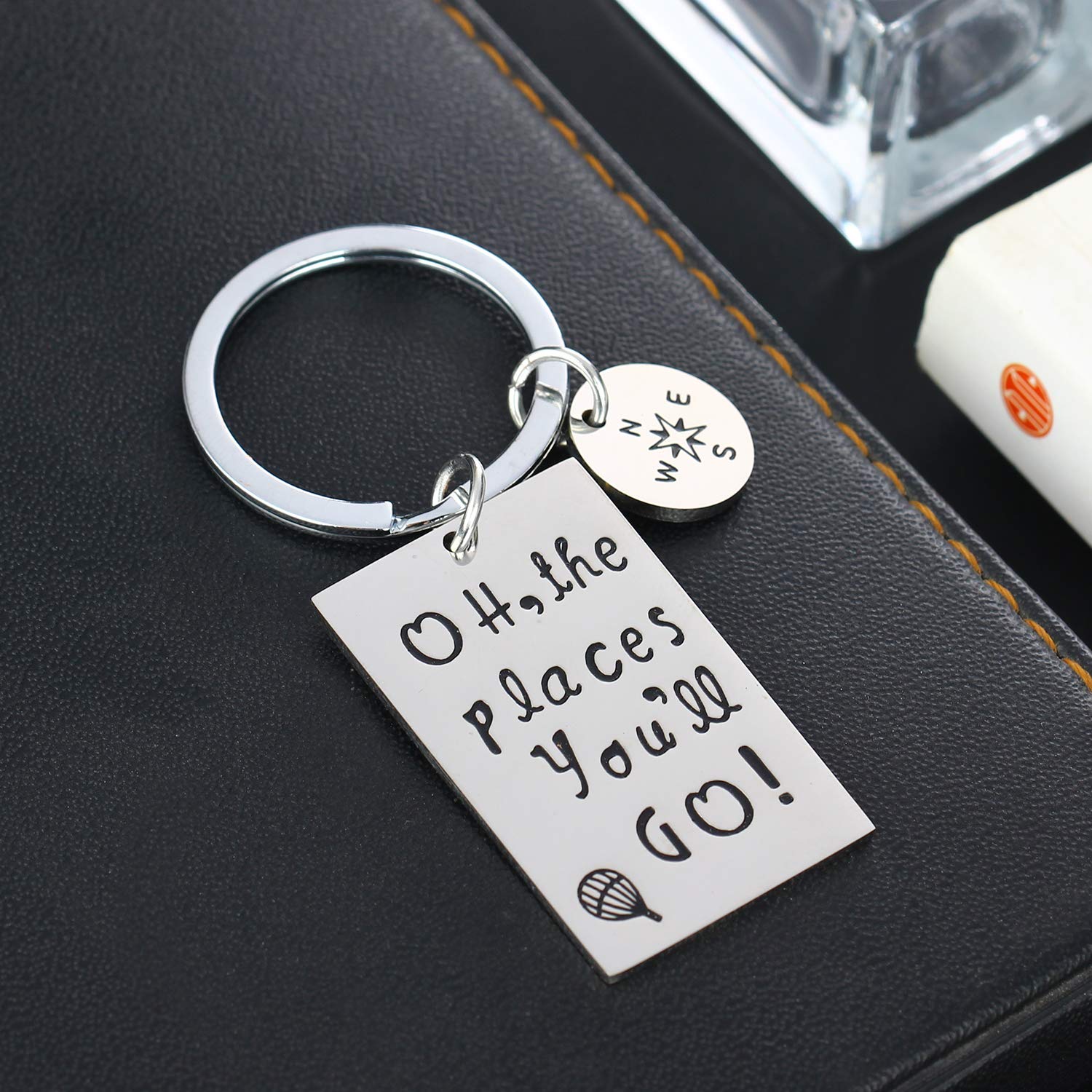 YEEQIN Graduation Gift Oh The Places You Will Go Keychain Inspirational Gifts For Graduates (Keychain)