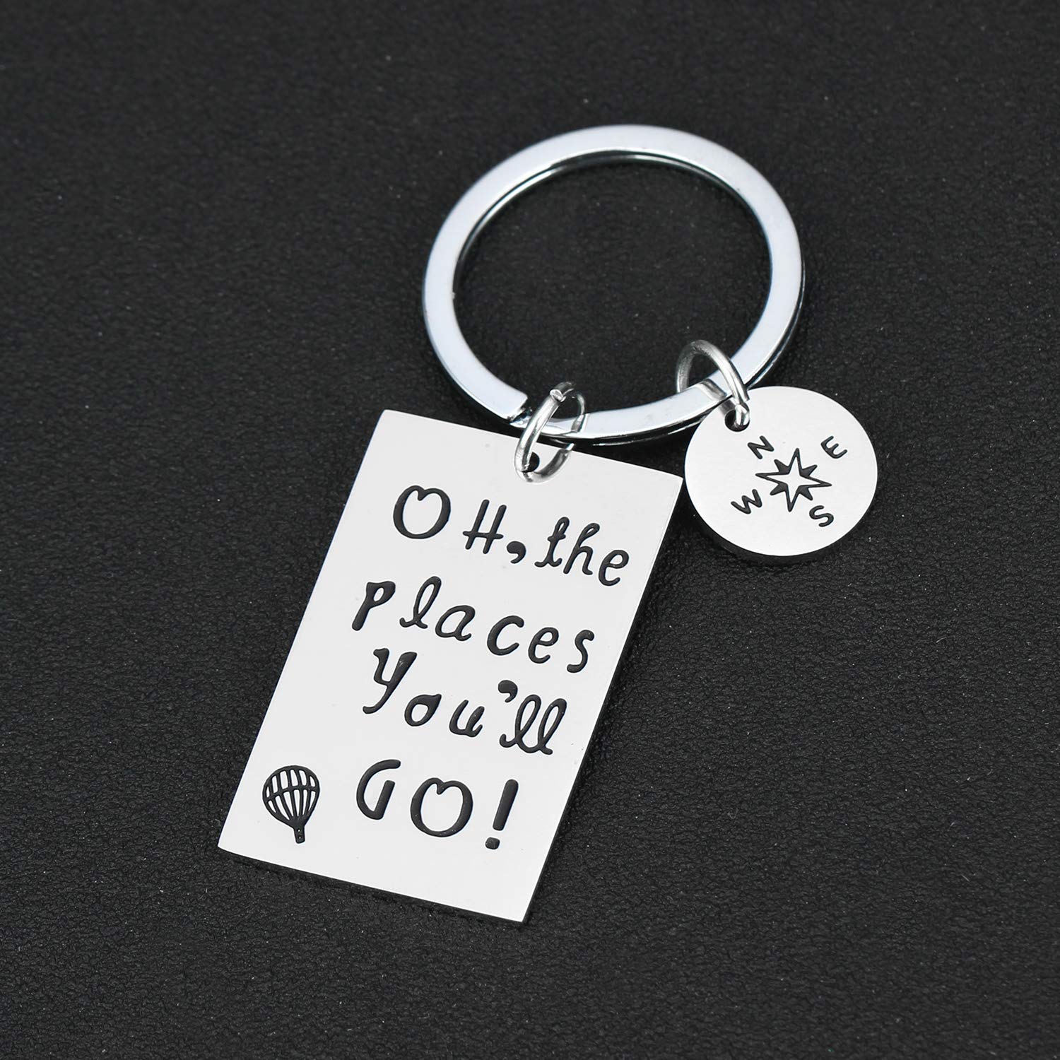 YEEQIN Graduation Gift Oh The Places You Will Go Keychain Inspirational Gifts For Graduates (Keychain)