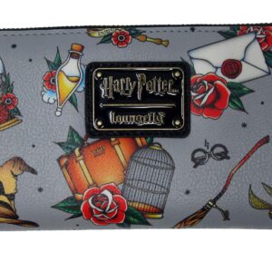 Loungefly Harry Potter Relics All Over Tattoo Print Wallet