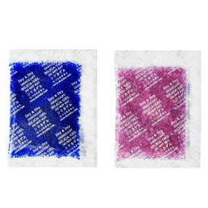 dry & dry 20 gram [30 packets] blue indicating(blue to pink) silica gel packets desiccant silica gel packets - rechargeable silica packets, silica gel, silica gel packs