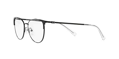 A|X ARMANI EXCHANGE Women's AX1034 Cat Eye Prescription Eyeglass Frames, Black/Demo Lens, 52 mm