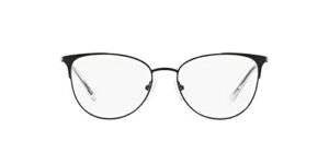 a|x armani exchange women's ax1034 cat eye prescription eyeglass frames, black/demo lens, 52 mm