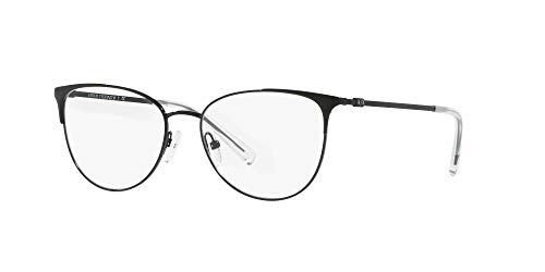 A|X ARMANI EXCHANGE Women's AX1034 Cat Eye Prescription Eyeglass Frames, Black/Demo Lens, 52 mm