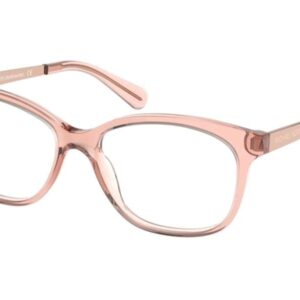 Michael Kors Eyewear Women's MK4035 Ambrosine Rectangular Prescription Eyewear Frames, Transparent Mulberry/Demo Lens, 53 mm