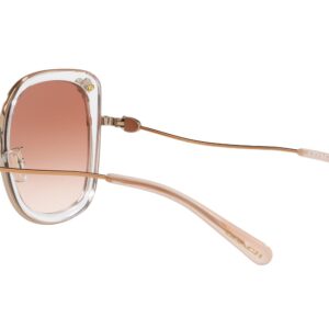 Coach HC7101B Sunglasses, Rose Gold/Transparent Pink/Pink Gradient, 53 mm