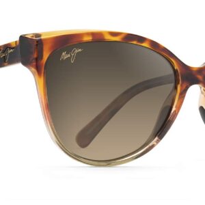 Maui Jim Women's 'Olu'Olu Polarized Cat Eye Sunglasses, Tortoise with Tan/HCL® Bronze, Medium