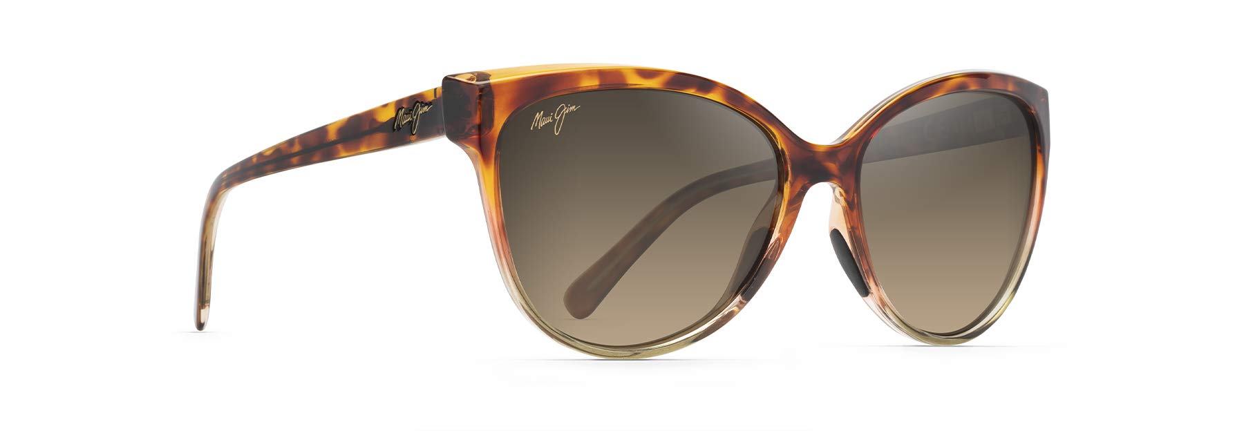 Maui Jim Women's 'Olu'Olu Polarized Cat Eye Sunglasses, Tortoise with Tan/HCL® Bronze, Medium