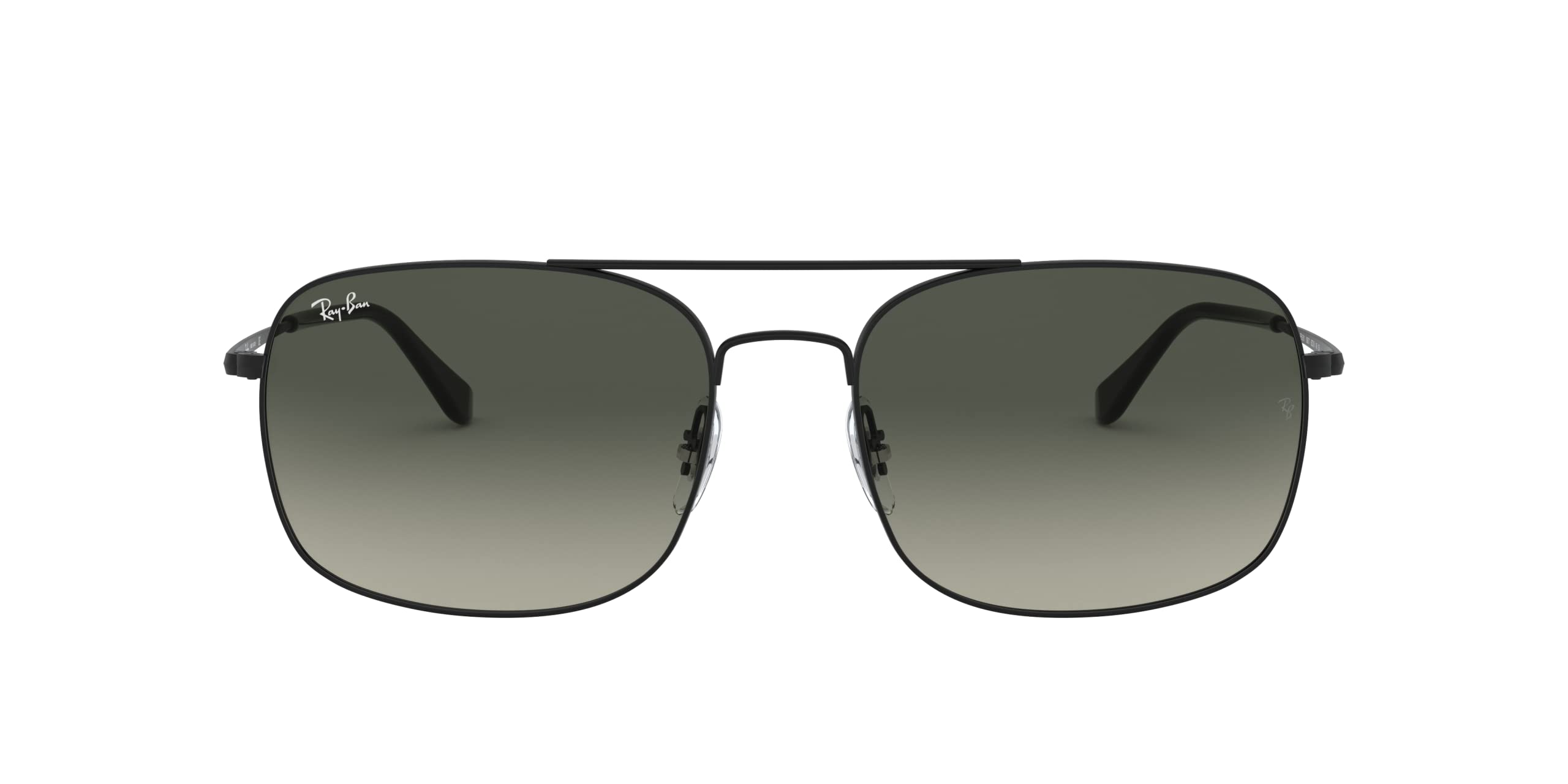 Ray-Ban RB3611 Square Sunglasses, Matte Black/Light Grey Gradient Dark Grey, 60 mm