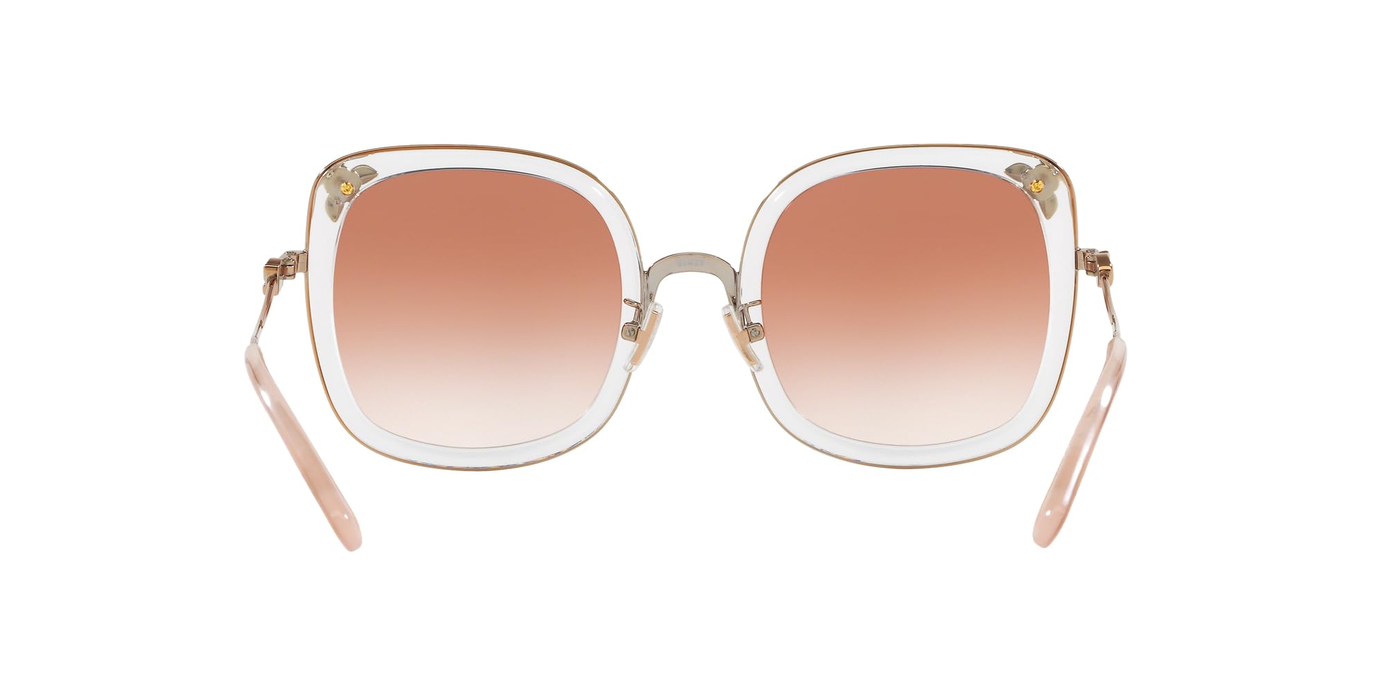 Coach HC7101B Sunglasses, Rose Gold/Transparent Pink/Pink Gradient, 53 mm