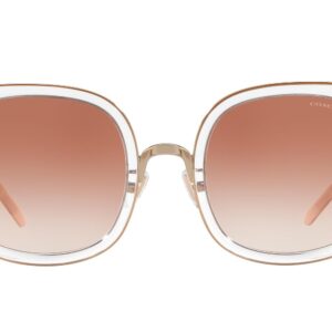 Coach HC7101B Sunglasses, Rose Gold/Transparent Pink/Pink Gradient, 53 mm