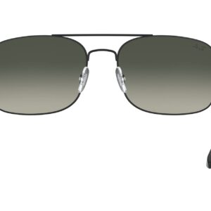 Ray-Ban RB3611 Square Sunglasses, Matte Black/Light Grey Gradient Dark Grey, 60 mm