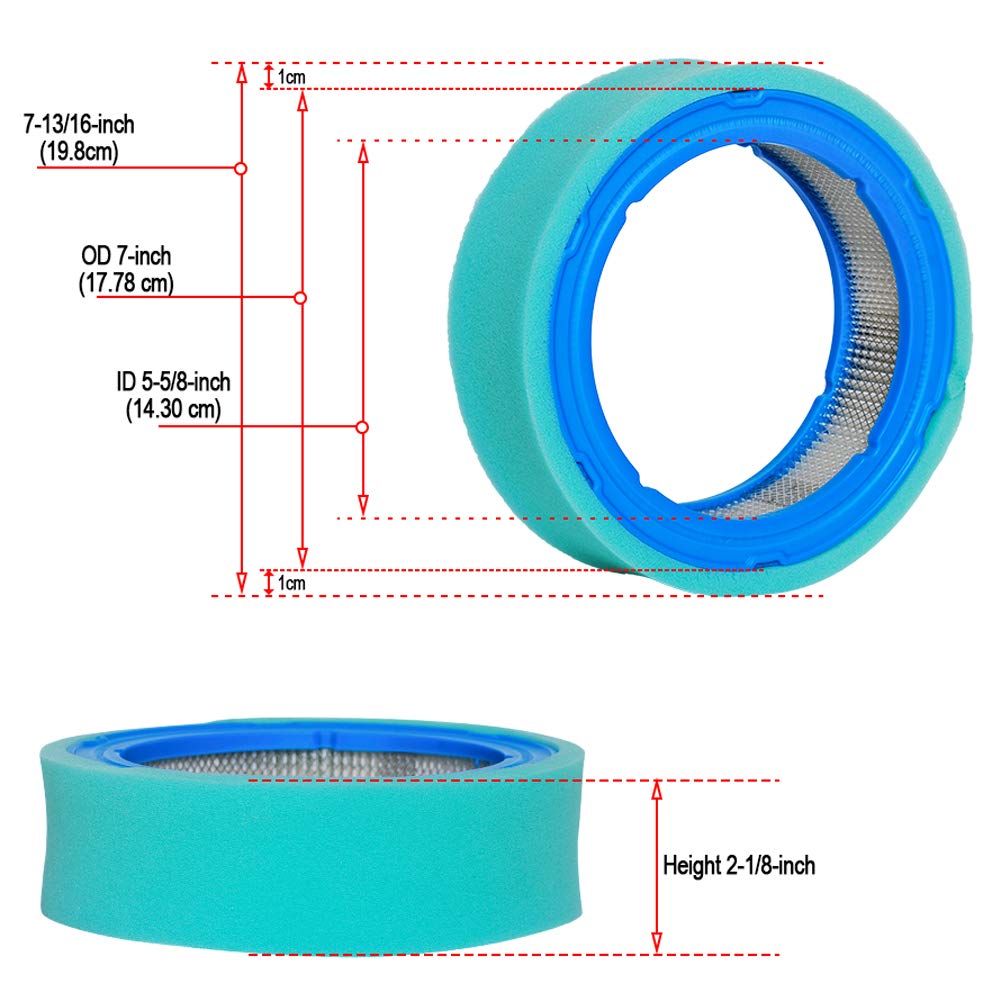 HIFROM LG394018JD Air Filter with LG272490S Pre-Filter Replacement for John Deere LX288 LT166 LT170 GT235 SST16 SST18 LTR155 LTR166 GT235 GT235E Lawn Mower Air Cleaner (Pack of 1)