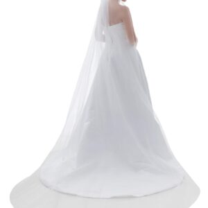 SAMKY 1T 1 Tier Beaded Edge Wedding Veil - Light Ivory Cathedral Length 108" V120