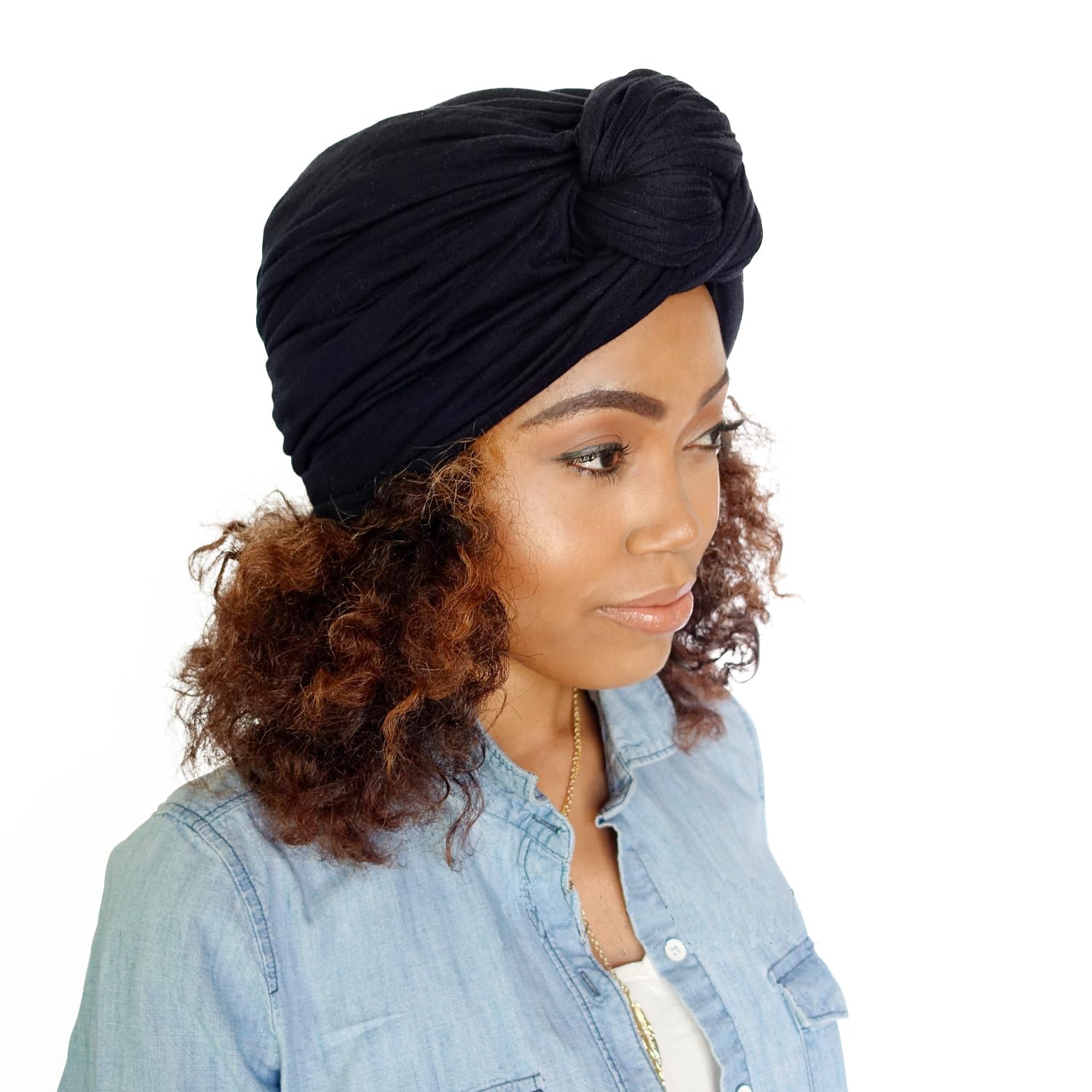 Women Turban,Beanie Hats,Indian Hats Head Wraps,African Turban Knot Pre-Tied Bonnet Beanie Cap for Women