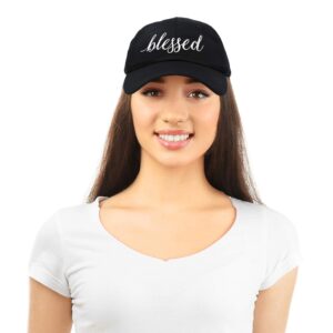 DALIX Blessed Women's Baseball Cap Soft Cotton Dad Hat in Black