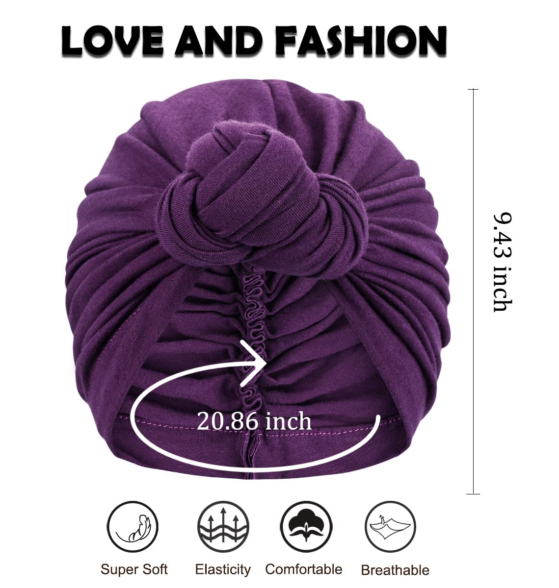 Women Turban,Beanie Hats,Indian Hats Head Wraps,African Turban Knot Pre-Tied Bonnet Beanie Cap for Women