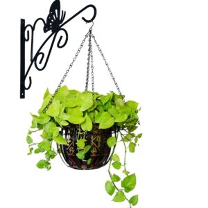 EMPHY 4Pack - 24 Inch 4 Leads Hanging Chain with Hooks Flower Pot Chain Replacement Plant Hangers for Bird Feeders, Planters and Lanterns (Black)