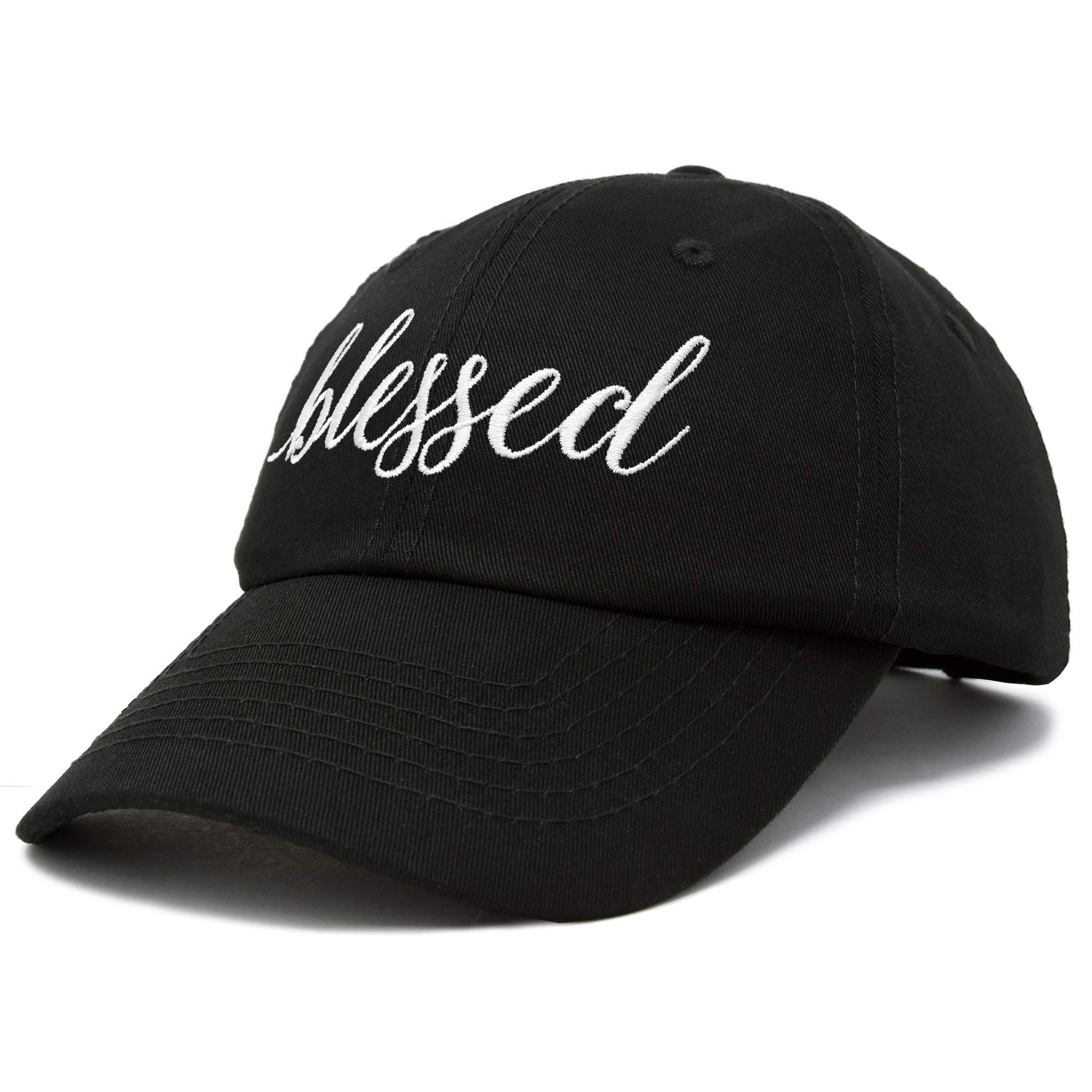 DALIX Blessed Women's Baseball Cap Soft Cotton Dad Hat in Black