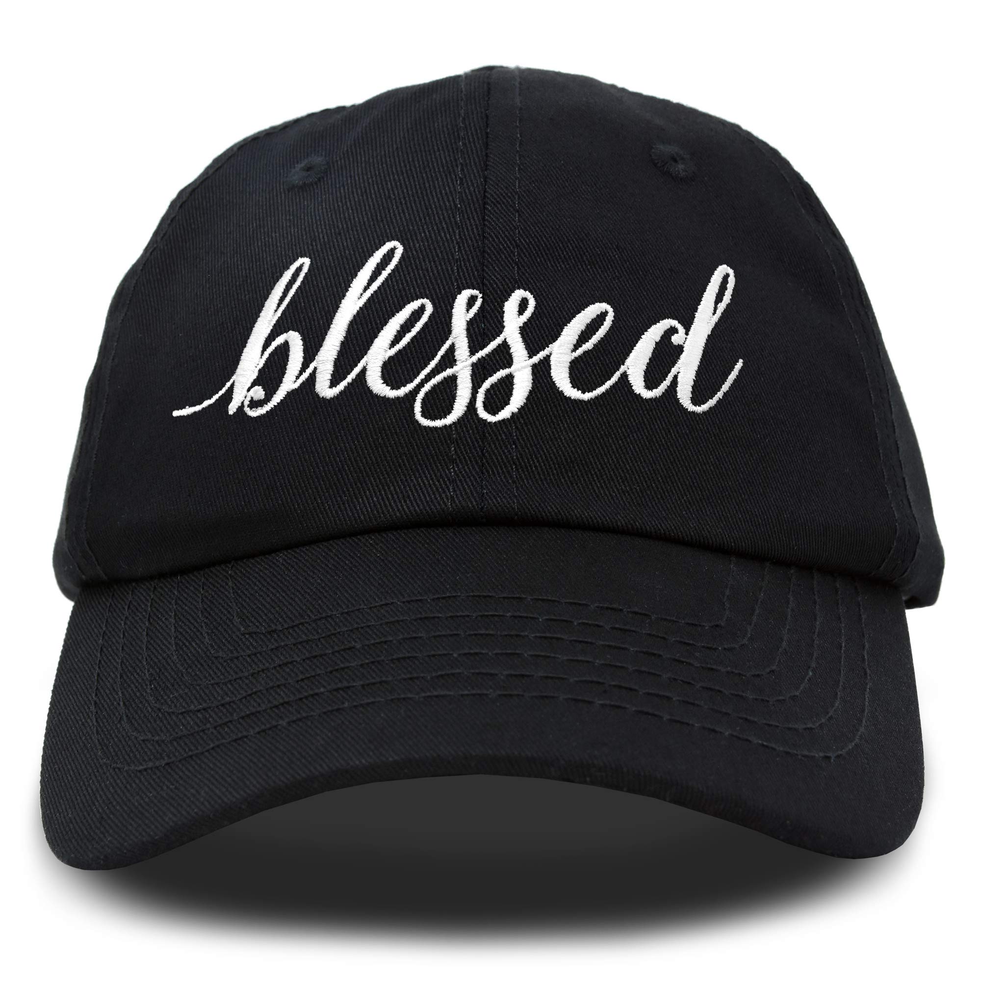 DALIX Blessed Women's Baseball Cap Soft Cotton Dad Hat in Black