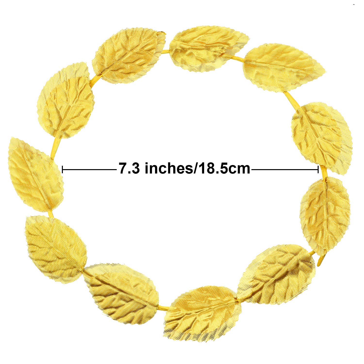 meekoo 3 Pieces Laurel Wreath Crown Roman Leaf Headband Gold Greek Headpiece Goddess Toga Costume Decor for Women Men Halloween Headdress Party Decoration