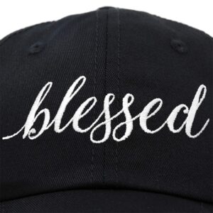 DALIX Blessed Women's Baseball Cap Soft Cotton Dad Hat in Black