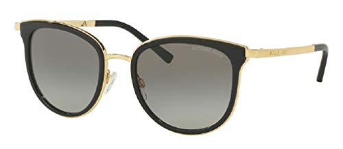 Michael Kors MK1010 ADRIANNA I Square 110011 54M Black/Gold/Grey Gradient Sunglasses For Women + BUNDLE with Designer iWear Eyewear Kit