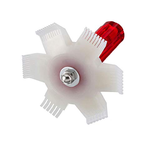 QzoneLife Air Conditioner Fin Comb Plastic Cleaner Repair Tool for AC Unit A/C, 8-15 Fins per Inch, 2.5inch Diameter, 3.9inch Handle Length