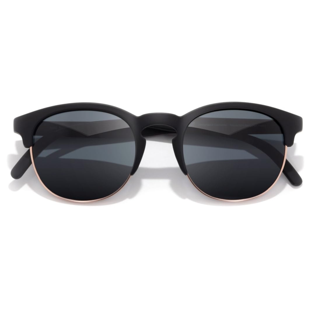 Sunski Avilas - Polarized Recycled Sunglasses (Black Slate)