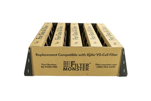 Filter-Monster - Replacement HEPA Air Filter - Compatible with IQAir HealthPro Series V5-Cell Gas & Odor Filter