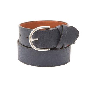 tommy hilfiger women's leather cross band casual fashion belt, navy cross band, medium