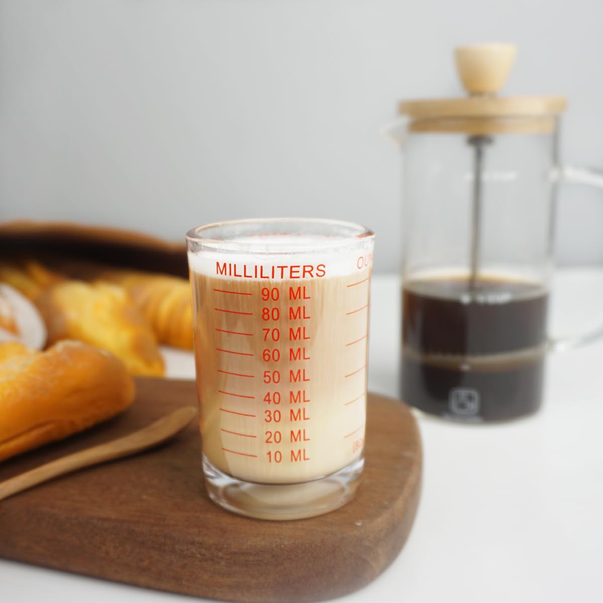 Shot Glass Measuring Cup 3 Ounce/90ML Liquid Heavy High Espresso Glass Cup