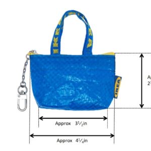 Key & Coin Purse KNOLIG Bag Small Blue with One Zipper Bag (2 set)