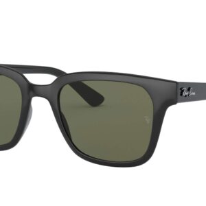 Ray-Ban Rb4323 Square Sunglasses, Black/Polarized Green, 51 mm