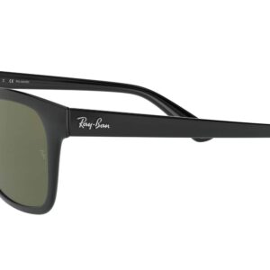 Ray-Ban Rb4323 Square Sunglasses, Black/Polarized Green, 51 mm