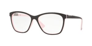 oakley women's ox8155 alias butterfly prescription eyeglass frames, pink milkshake/demo lens, 53 mm