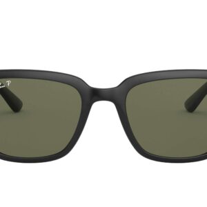 Ray-Ban Rb4323 Square Sunglasses, Black/Polarized Green, 51 mm